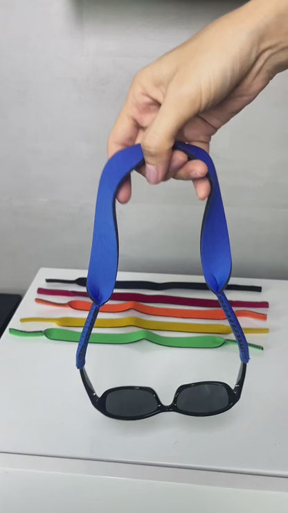 SOL 6pk Sports Glasses Straps, Neoprene Neck Lanyard for Sunglasses and Eyewear Accessories, Secure Cord for Men and Women Ideal for Active Sports, Floats in Water, Perfect for Outdoor Activities