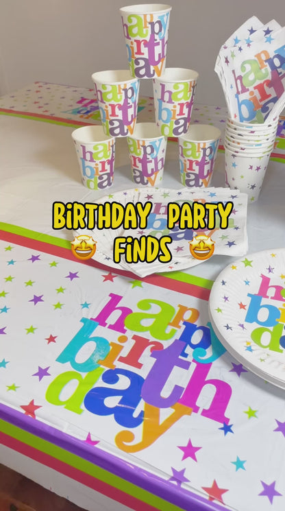 3-9 Birthday Table Cloths Covers Rectangular Plastic Wipe Clean Party Tablecloth