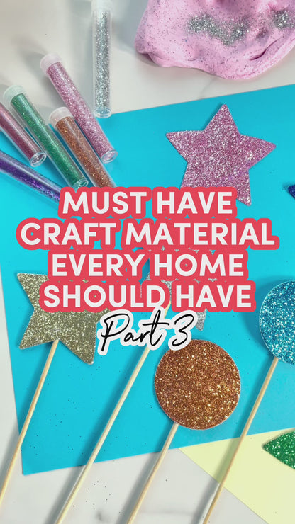 20 Glitter Tubes Assorted Colours Shaker Sparkle Pots Art Craft Kids Card Making