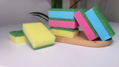 20 Pack Sponge Scourers Washing Up Kitchen Dish Scouring Pads Cleaning Supplies