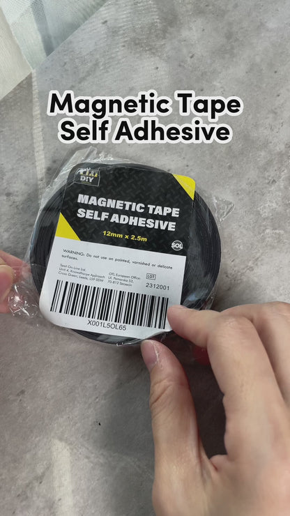 2.5M Magnetic Tape Self Adhesive | Flexible Magnet Strips 12mm x 2mm Anisotropic
