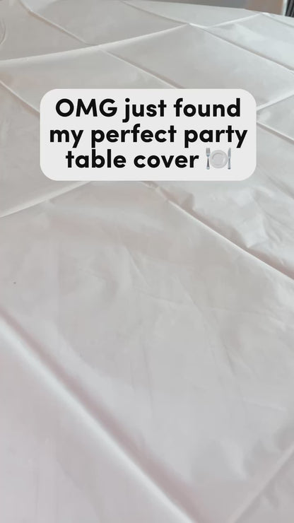 3-6 Plastic Table Covers Round 1.4M Tablecloth Disposable Wipe Clean Party Cloth