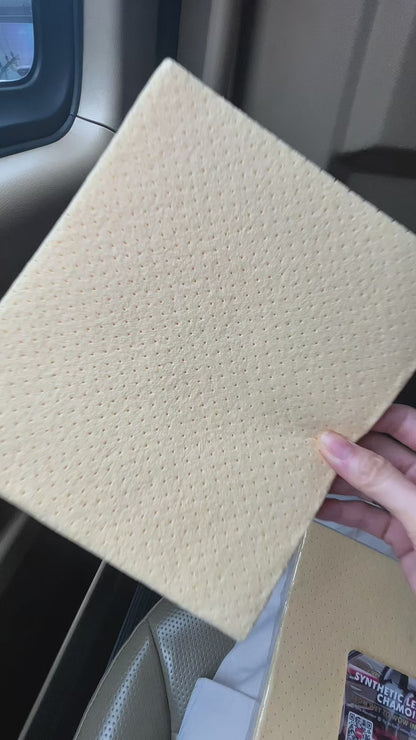 Synthetic Chamois Leather Cloth 40x35cm Car Shammy | 2 Pack