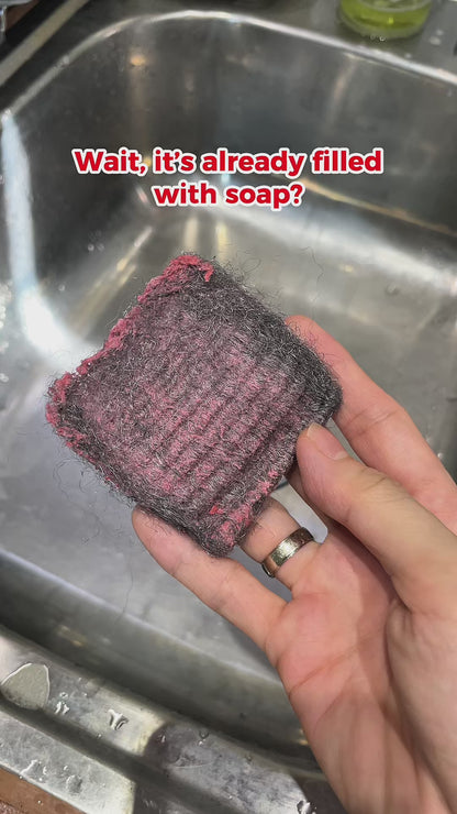 Soap Filled Pads Sponge Scourer Steel Wool | Kitchen Cleaning | 15 Pack