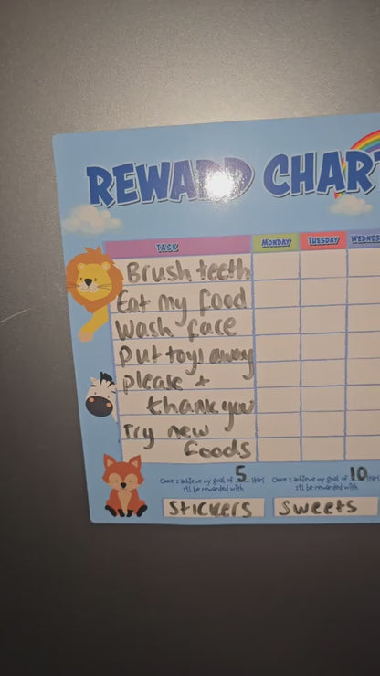 Magnetic Reward Chart for Kids | Behaviour & Chore Tracker | 2 Pack