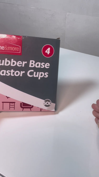 8 Rubber Base Castor Cups Non-Slip Wooden Floor Sofa Chair Furniture Protectors