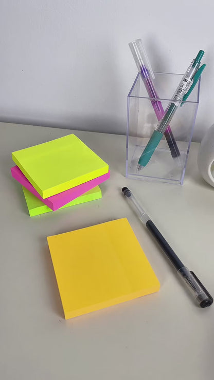 Neon Sticky Notes 76x76mm | Super Sticky Pads | 400 Pack