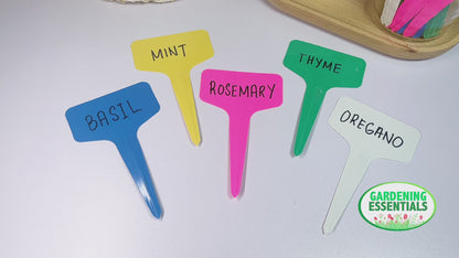 100-300pk Plastic Plant Labels T Type Waterproof Garden Markers Herb Name Tags