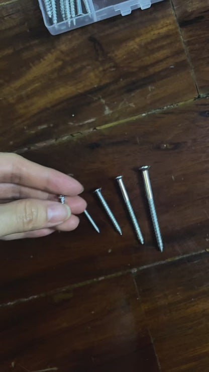 Steel Wood Screws Assorted | DIY, Carpentry & Home | 110 Pack