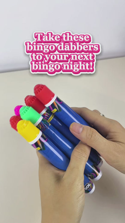 Bingo Dabber Pens | Mixed Colours Non-Drip | 8 Pack