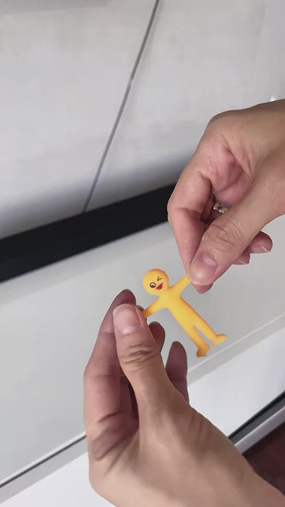 Yellow Stretchy Men | Party Bag Fillers Kids Fun Toys | 30 Pack