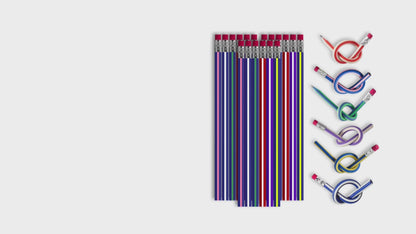 24-48 Soft Flexible Bendy Pencils with Erasers | Magic Bend Kids Children School