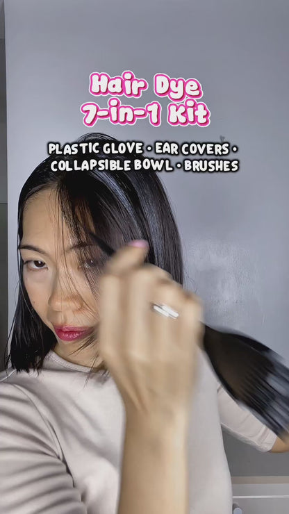 Hair Dye Kit Mixing Bowl Brush Gloves | 7 Pack