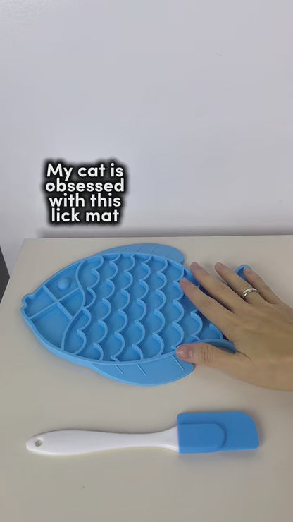 Cat Lick Mat with Suction & Spatula | 2 Pack