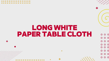 White Plastic Rectangular Table Covers | Wipe Clean Party Tablecloths | 48 Pack