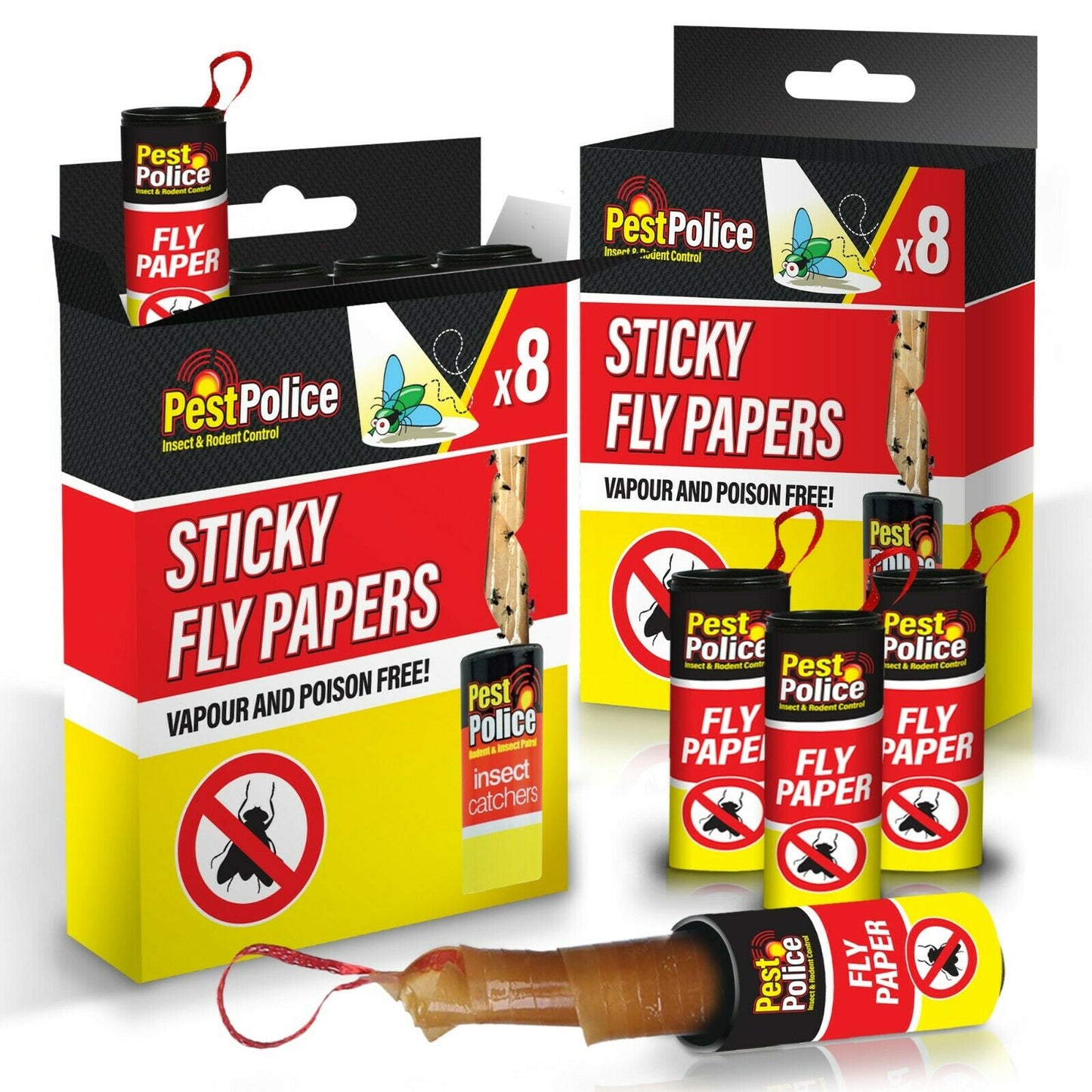 Fly Catcher Insect Trap Killer Bug Flies Wasp Sticky Paper Strong Glue Roll Tape