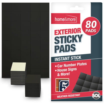 80-320 Exterior Sticky Pads | Strong Double Sided Self Adhesive Outdoor Mounting
