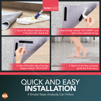 12-36 Rug Gripper Non Slip Grip Carpet Laminate Mat Stopper Floor Stickers Anti