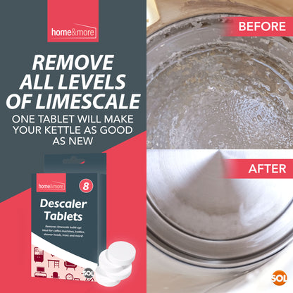 8pk All Purpose Descaler Tablets Limescale Cleaning Coffee Machine Kettle Iron