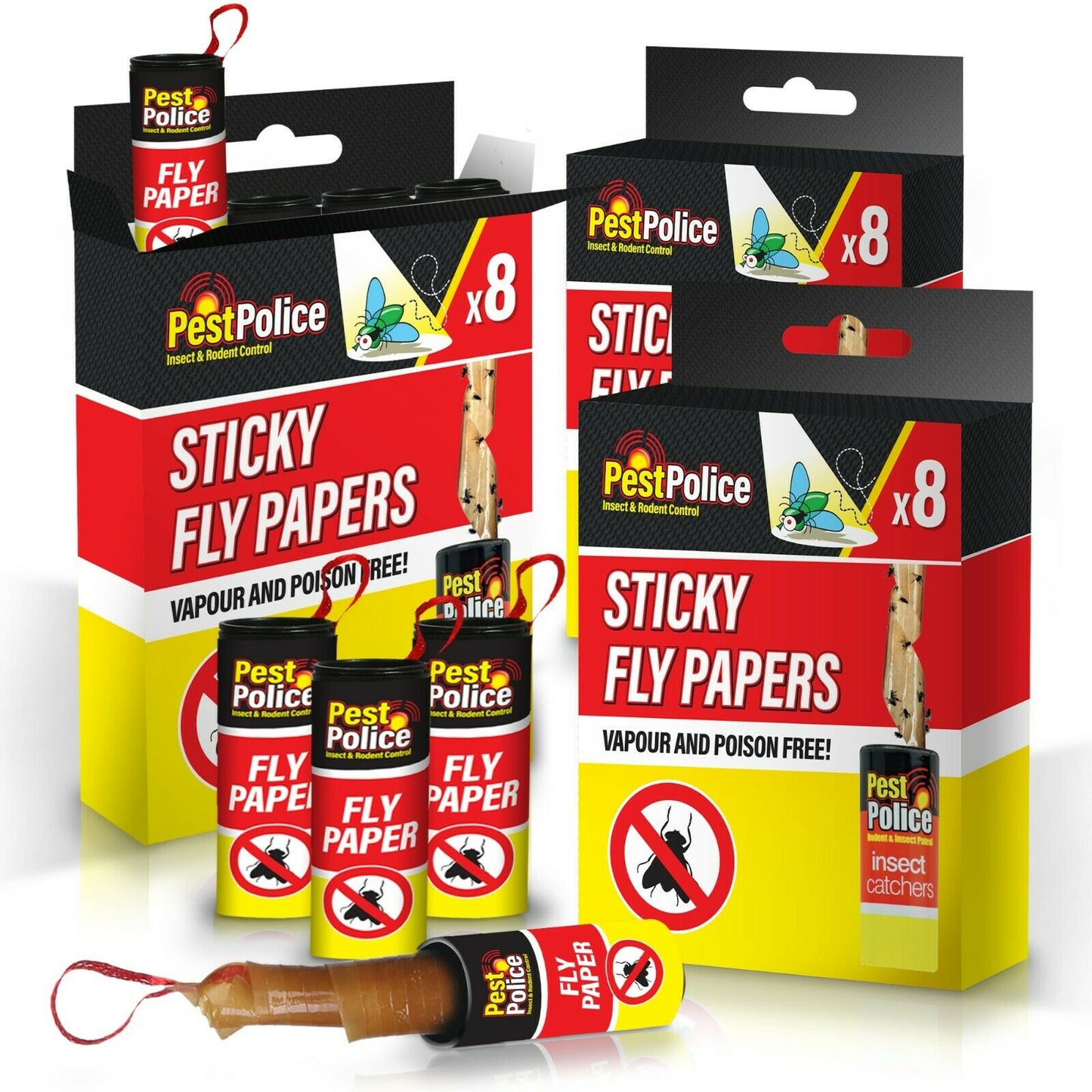 Fly Catcher Insect Trap Killer Bug Flies Wasp Sticky Paper Strong Glue Roll Tape