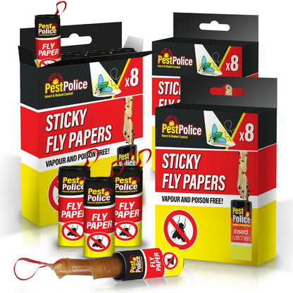 Fly Catcher Insect Trap Killer Bug Flies Wasp Sticky Paper Strong Glue Roll Tape