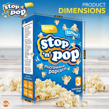 15 x 85g Microwave Popcorn | Butter, Salted, Sweet Flavour Movie Cinema Theatre