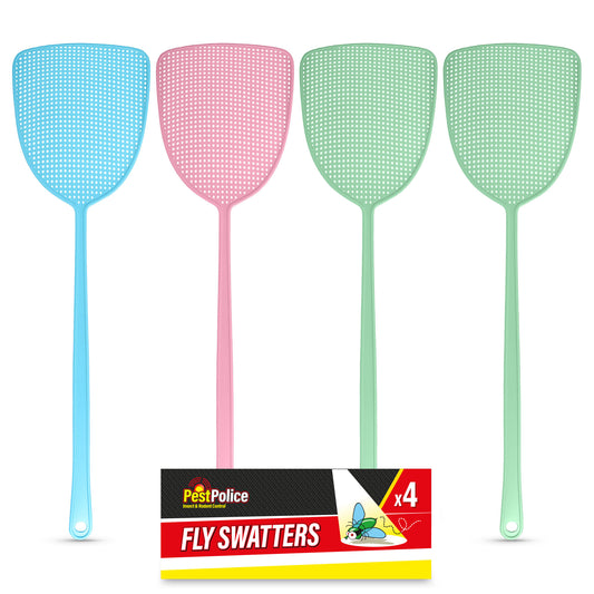 4pk Fly Swatter Telescopic Long Extendable 26-73cm Swat Bug Insect Mosquito Wasp